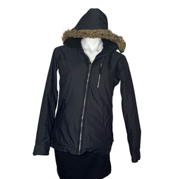 Burton Jackets & Blazers - BURTON Dry Ride Black Jacket Snowboard Ski Winter Removable Hood Size Small